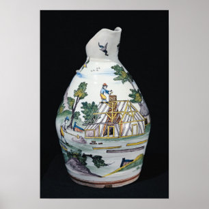 Pitcher, der den Bau eines Poster