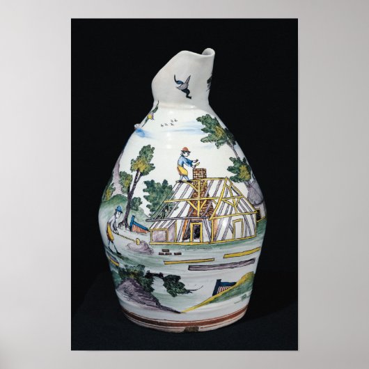 Pitcher, der den Bau eines Poster (Vorne)