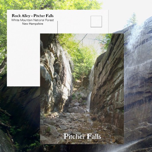 Pitcher Falls Rock Alley White Mountains NH Postkarte