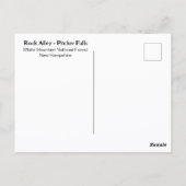 Pitcher Falls Rock Alley White Mountains NH Postkarte (Rückseite)