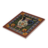 Pitcher-Keramik im mexikanischen Huichol-Stil 3/12 Fliese (Seite)