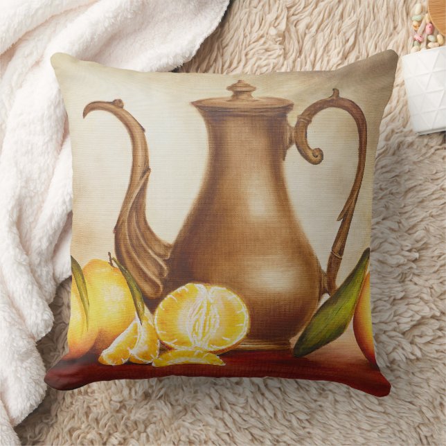 Pitcher mit Orangen Kissen (Decke)