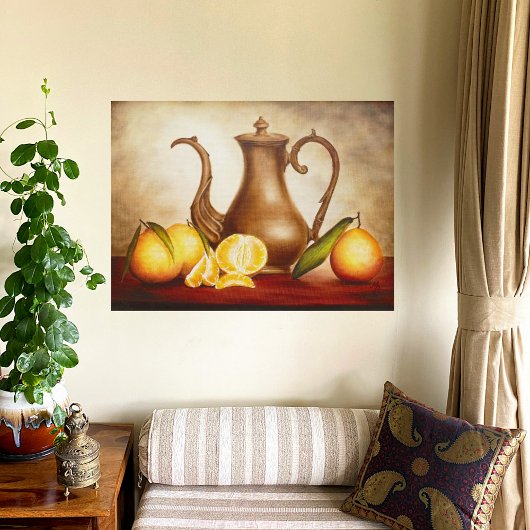 Pitcher mit Orangen Leinwanddruck