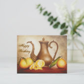 Pitcher mit Orangen Postkarte (Stehend Vorderseite)