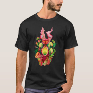 Pitcher Pflanze Natur Kunst, Dichtung und Musik Pf T-Shirt