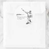 PITCHER RUNDER AUFKLEBER (Tasche)
