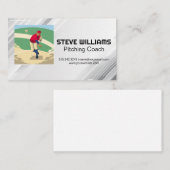 Pitcher Throwing Baseball Visitenkarte (Vorne/Hinten)