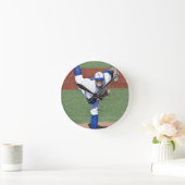 Pitcher's Acrylic Wall Clock - HAMbyWhiteGlove Runde Wanduhr (Zuhause)