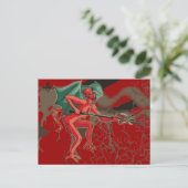 Pitchfork Devil Postkarte (Stehend Vorderseite)