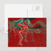 Pitchfork Devil Postkarte (Vorne/Hinten)