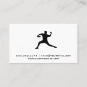 Pitching Mound | Pitcher-Throwing-Ball-Logo Visitenkarte (Rückseite)