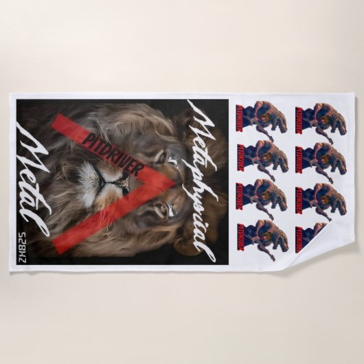 PitDriver Beach Handtuch (Vorderseite)