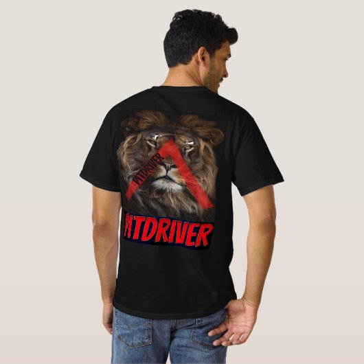PitDriver ^ Shirt mit Löwenlogo (Schwarz voll)