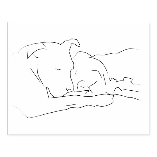 Pitiv in Liebe Gummistempel (Prägung)