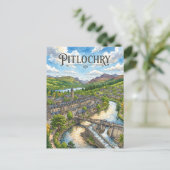 Pitlochry Schottland Postkarte (Stehend Vorderseite)