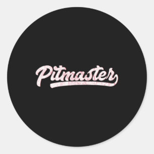 Pitmaster 100% Grillen Pitmaster Shirts Runder Aufkleber