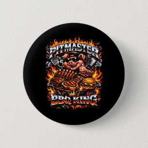 Pitmaster BBQ-König Lustiges Schwein Grilling-Rauc Button