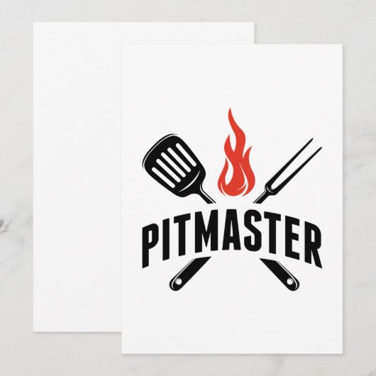 Pitmaster Dankeskarte (Vorne/Hinten)