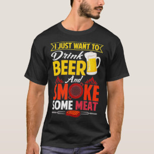 Pitmaster Gift T-Shirt Drink Bier Rauch Fleisch GR