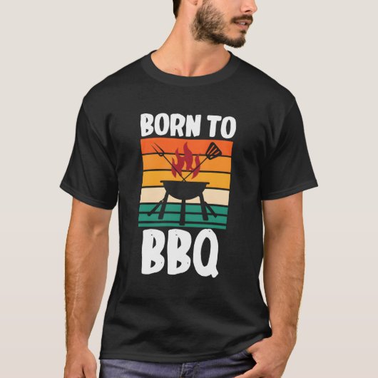 Pitmaster Grillmaster Barbeque Steak Geboren zur G T-Shirt (Vorderseite)