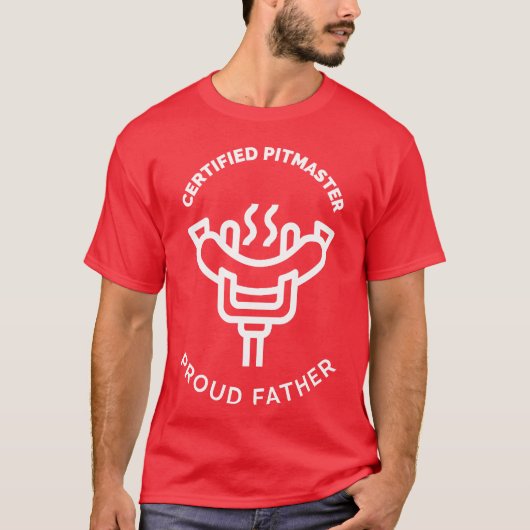 Pitmaster Proud Pater Funny Vathers Day T-Shirt (Vorderseite)