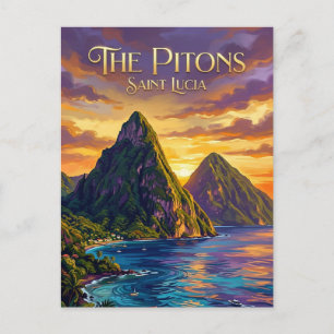 Pitons Saint Lucia Postkarte