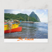 Pitons, Soufriere St Lucia Postkarte (Vorderseite)