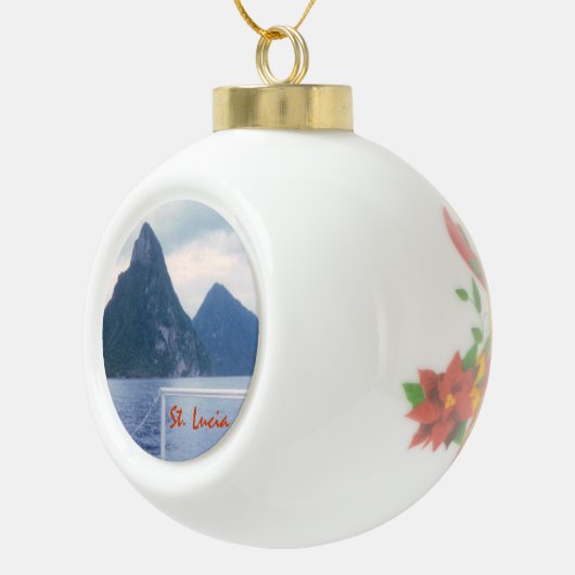 Pitons vom Meer Keramik Kugel-Ornament (Rechts)