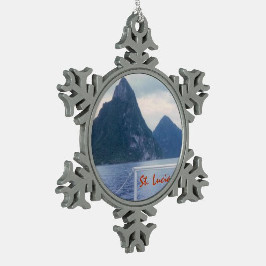 Pitons vom Meer Schneeflocken Zinn-Ornament (Links)