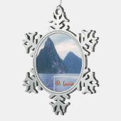 Pitons vom Meer Schneeflocken Zinn-Ornament (Rechts)