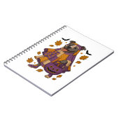 Pitpull Dog Ghost Halloween Notizblock (Linke Seite)