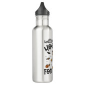 Pitpull Dog Halloween Ghost Spooky Edelstahlflasche (Links)
