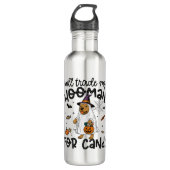 Pitpull Dog Halloween Ghost Spooky Edelstahlflasche (Vorderseite)