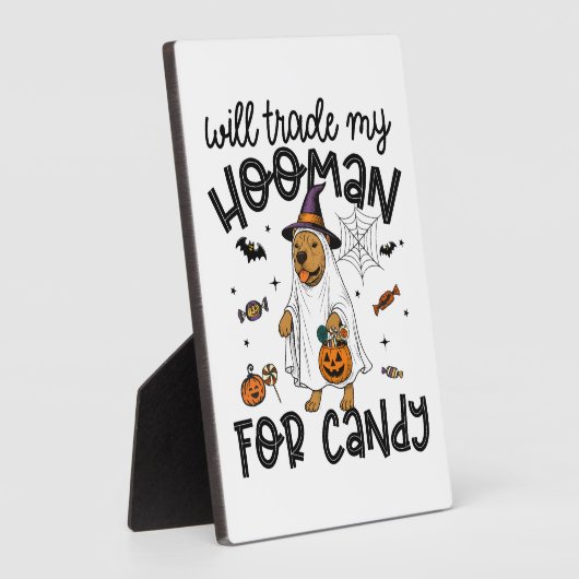 Pitpull Dog Halloween Ghost Spooky Fotoplatte (Seite)