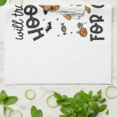 Pitpull Dog Halloween Ghost Spooky Geschirrtuch (Gefaltet)