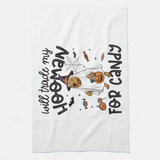 Pitpull Dog Halloween Ghost Spooky Geschirrtuch (Vertikal)