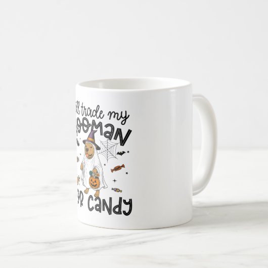 Pitpull Dog Halloween Ghost Spooky Kaffeetasse (VorderseiteRechts)