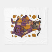 Pitpull-Hund-Geist Halloween Fleecedecke (Vorderseite (Horizontal))
