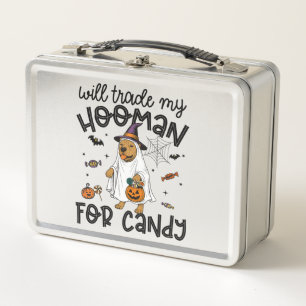 Pitpull-Hund Halloween Geist Gruselig Metall Brotdose