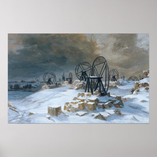 Pits at Gentilly in the Snow, 1879 Poster (Vorne)