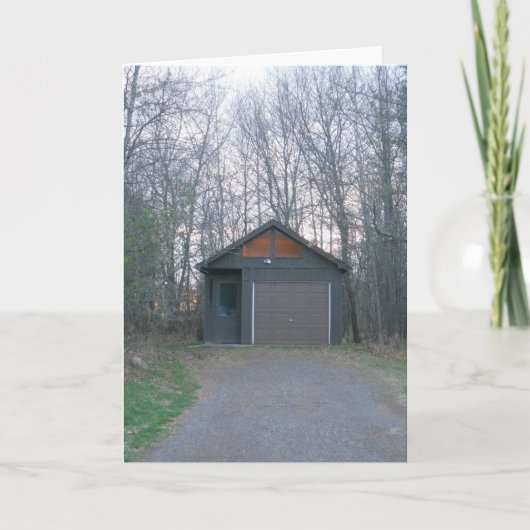 "PitStop Garage at Sunset" Get Well Card Karte (Vorderseite)