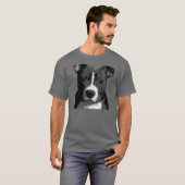 Pitt Bull Dog Big Green Eyes Picture Tee Shirt obe (Vorne ganz)