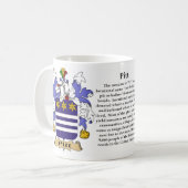 Pitt, der Ursprung, die Bedeutung und das Wappen Kaffeetasse (Vorderseite Links)