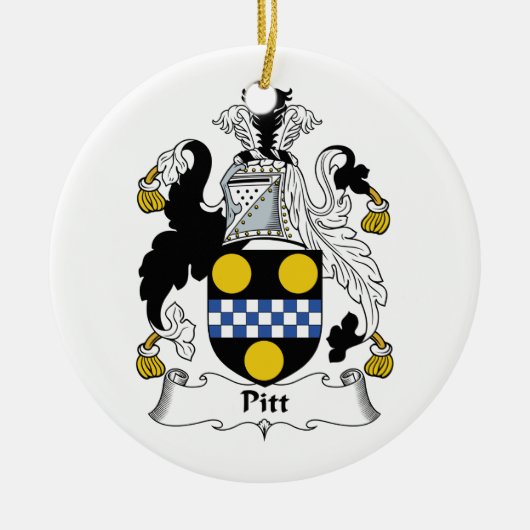 Pitt Familienwappen Keramikornament (Vorne)