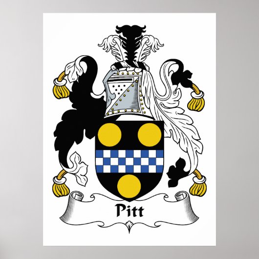 Pitt Familienwappen Poster (Vorne)