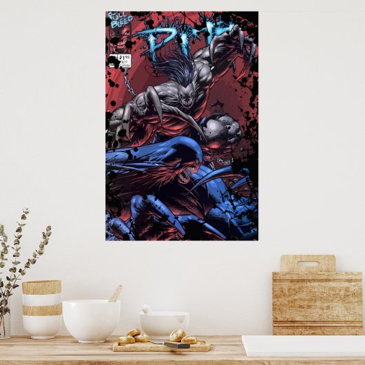 Pitt Superhero Comic Cover Poster (Küche)