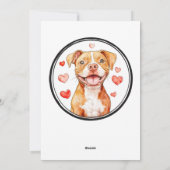 Pittbull für den Valentinstag Feiertagskarte (Rückseite)