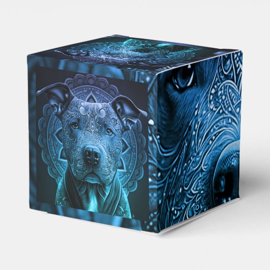 Pittbull-Hunderasse Geschenkschachtel (Rückseite)