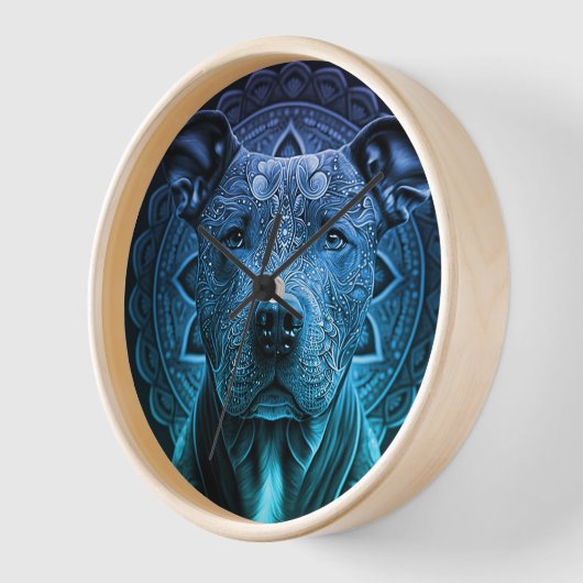 Pittbull-Hunderasse Uhr (Winkel)