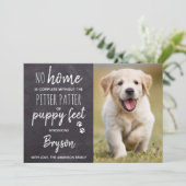 Pitter-Patter für Welpenfutter - neuer Hund für He Ankündigung (Stehend Vorderseite)